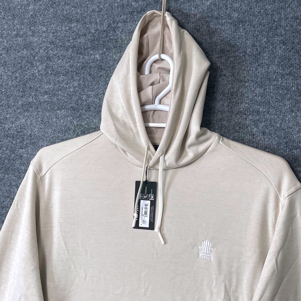 FootJoy Mens Lightweight Hoodie Birch Beige Performance Golf Pullover Westwood L